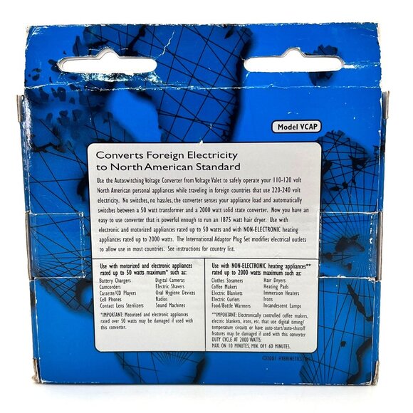 Voltage Converter Kit With Adaptor Plugs Model VCAP 50/2000 Watt Autoswitching - Picture 5 of 14